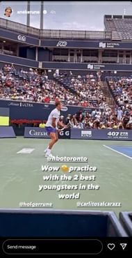Holger Rune's mother Aneke on Instagram
